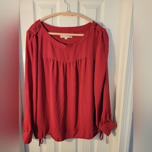 LOFT Women's Red Blouse